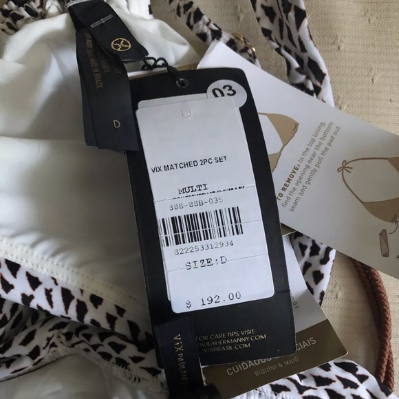 NWT VIX Paula Hermanny Bikini Two Piece Swimsuit D cup Top Small S Bottom - Picture 2 of 3